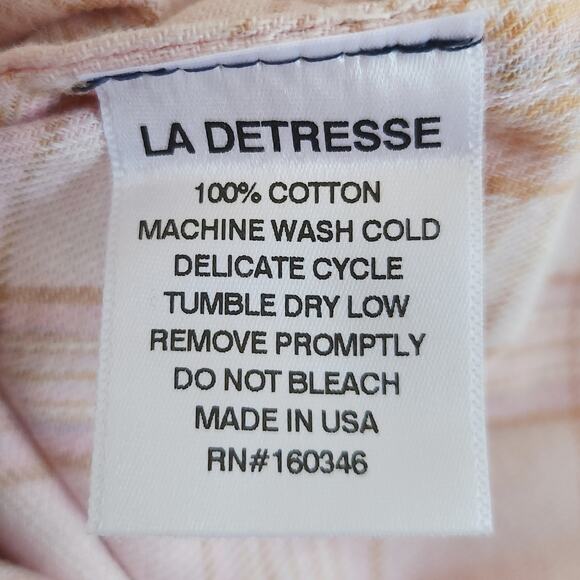LA DETRESSE Scorpio Flannel plaid colorblock button down up shirt Size S NEW - Picture 7 of 9